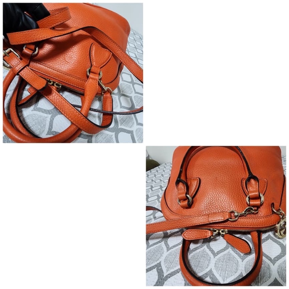 Authentic Gucci Mini Leather Interlocking G Dome … - image 10